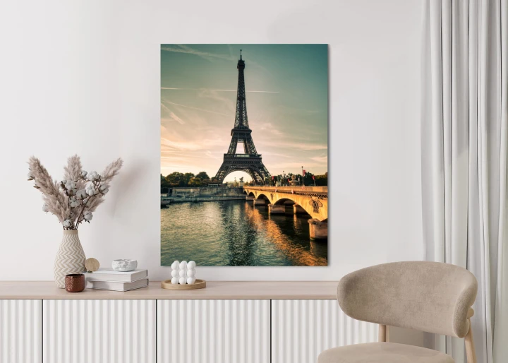 Plakat Sekwana U Stóp Wieży Eiffla