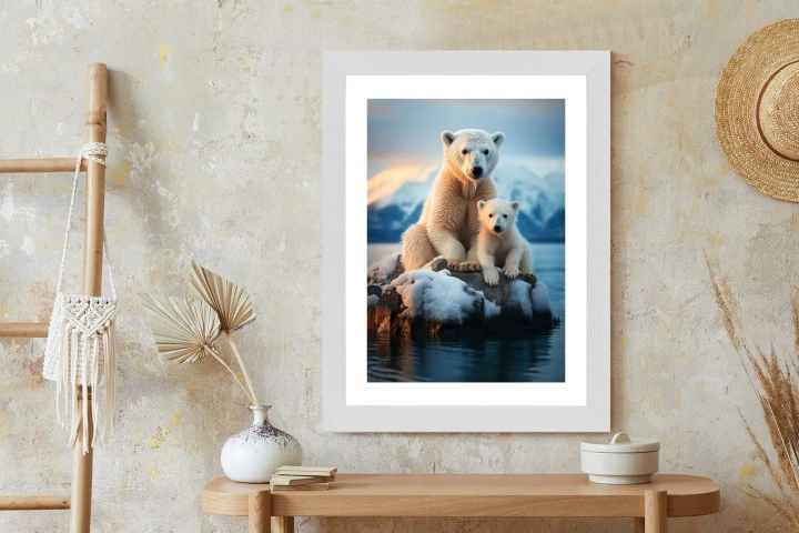 Plakat Misie Polarne Na Lodzie