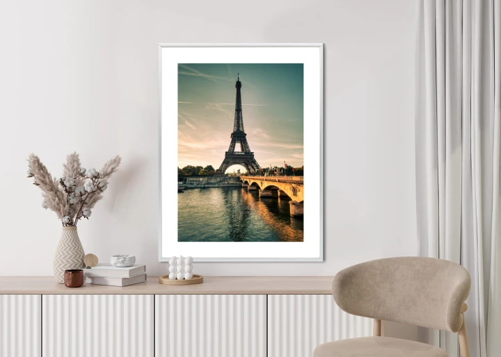 Plakat Sekwana U Stóp Wieży Eiffla