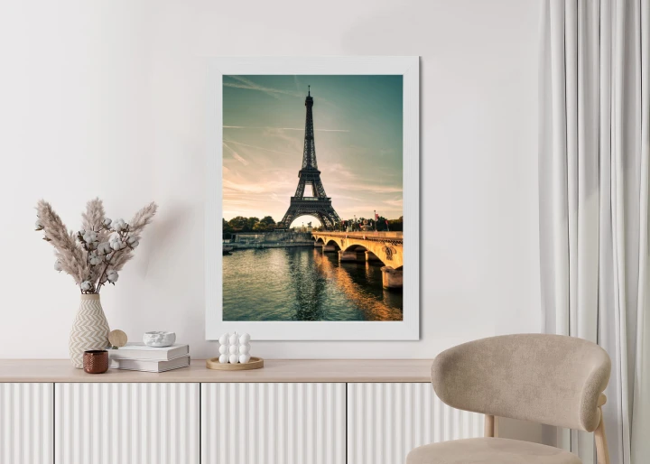 Plakat Sekwana U Stóp Wieży Eiffla