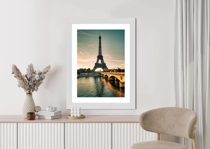 Plakat Sekwana U Stóp Wieży Eiffla