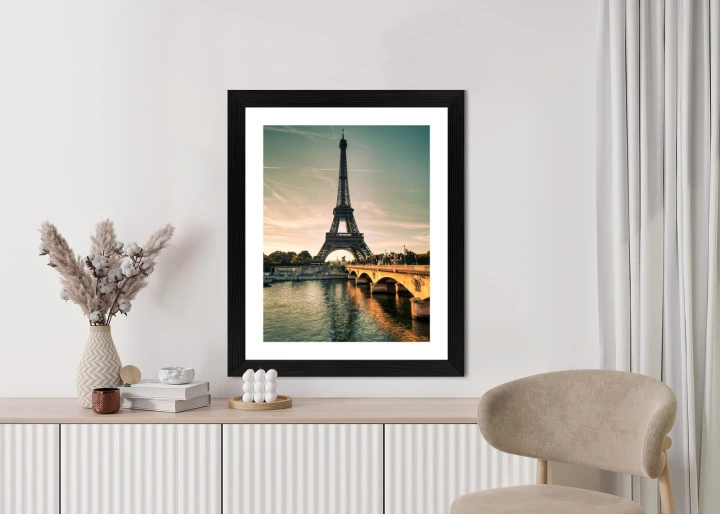 Plakat Sekwana U Stóp Wieży Eiffla