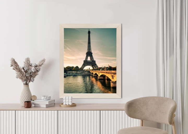 Plakat Sekwana U Stóp Wieży Eiffla