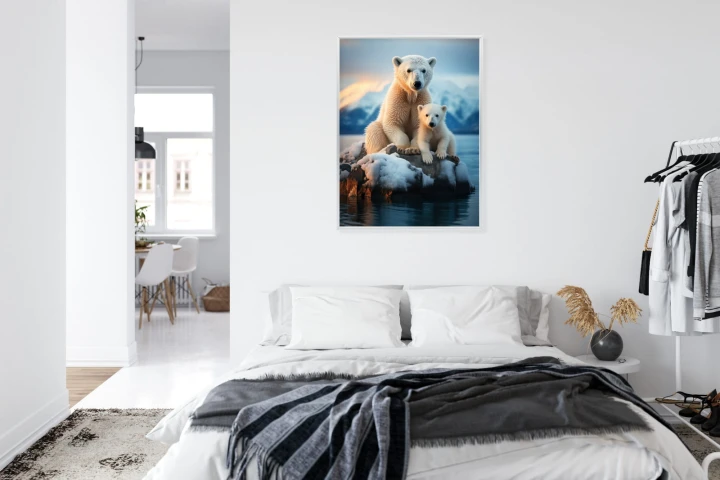 Plakat Misie Polarne Na Lodzie