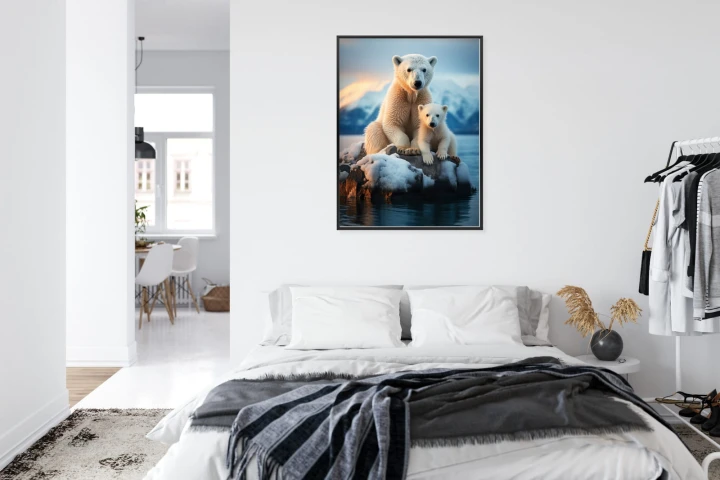 Plakat Misie Polarne Na Lodzie