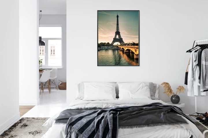 Plakat Sekwana U Stóp Wieży Eiffla