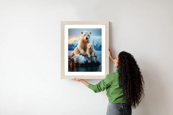 Plakat Misie Polarne Na Lodzie