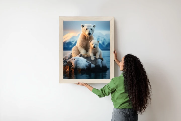 Plakat Misie Polarne Na Lodzie