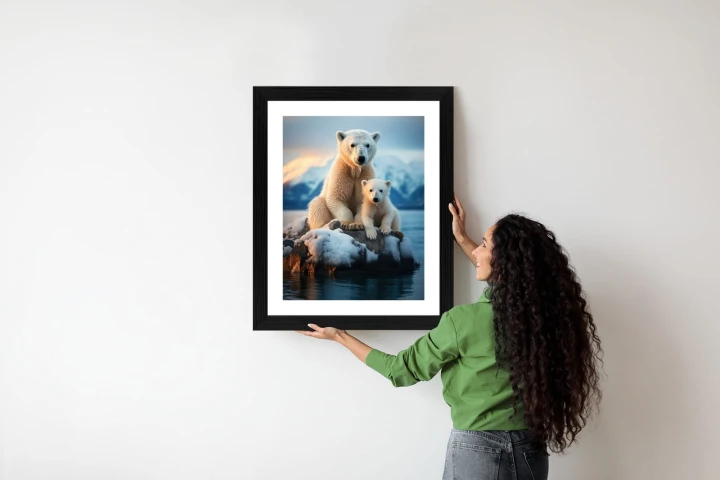 Plakat Misie Polarne Na Lodzie