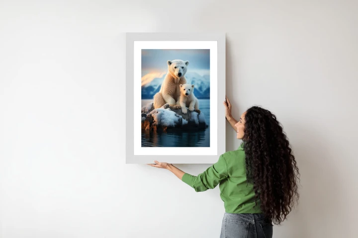 Plakat Misie Polarne Na Lodzie