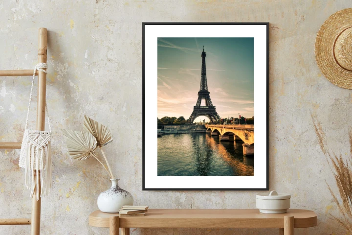 Plakat Sekwana U Stóp Wieży Eiffla