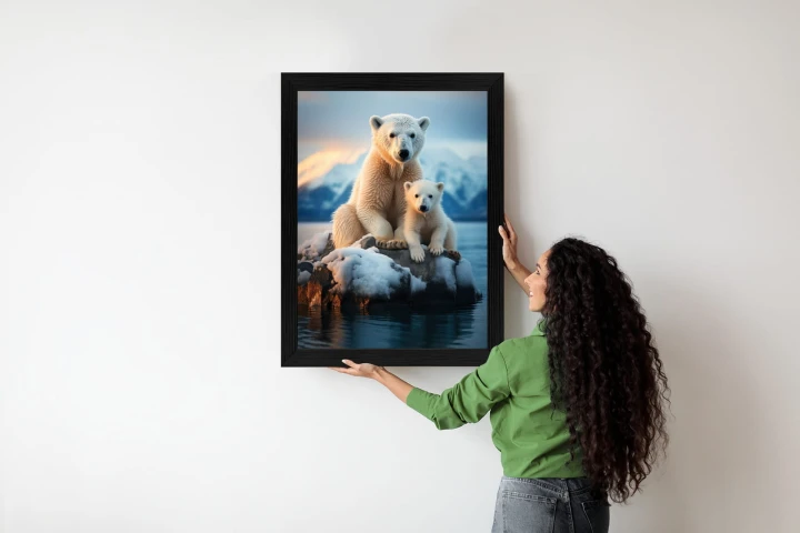 Plakat Misie Polarne Na Lodzie