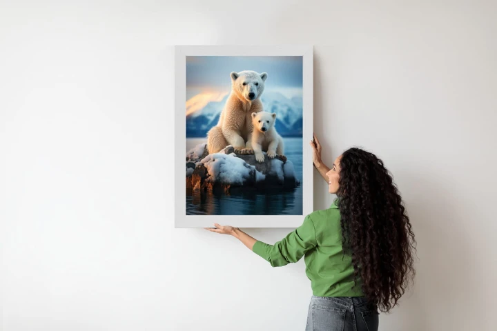 Plakat Misie Polarne Na Lodzie