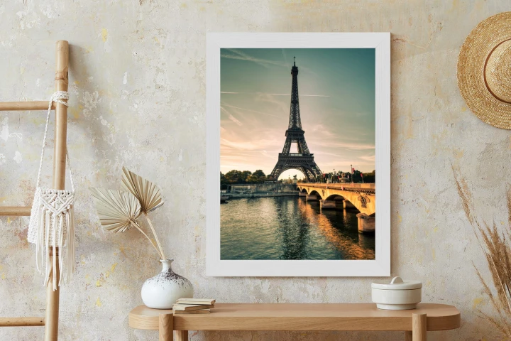 Plakat Sekwana U Stóp Wieży Eiffla