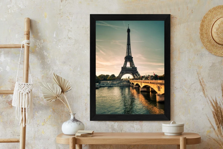 Plakat Sekwana U Stóp Wieży Eiffla