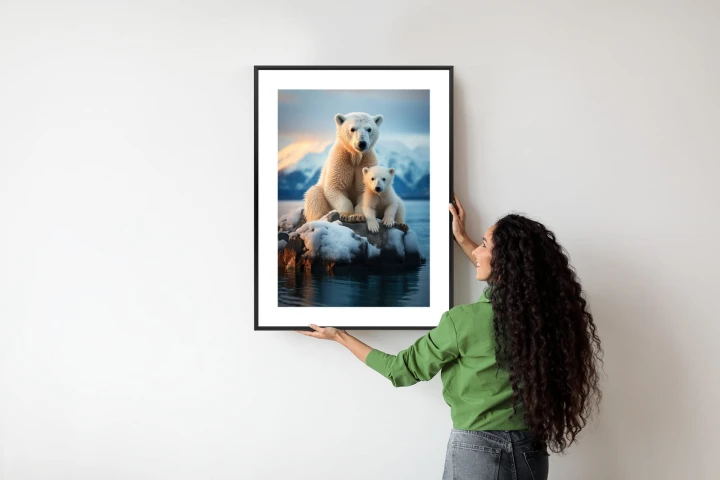 Plakat Misie Polarne Na Lodzie