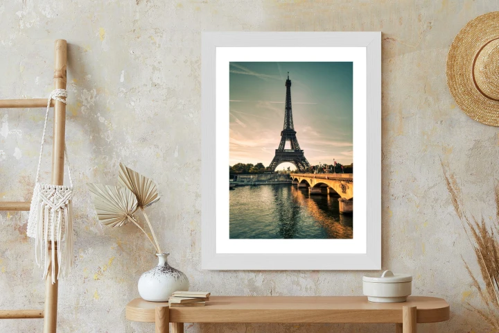 Plakat Sekwana U Stóp Wieży Eiffla