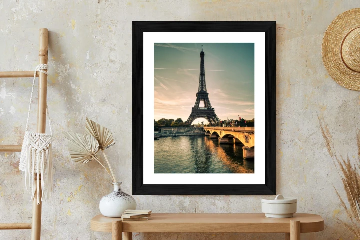 Plakat Sekwana U Stóp Wieży Eiffla