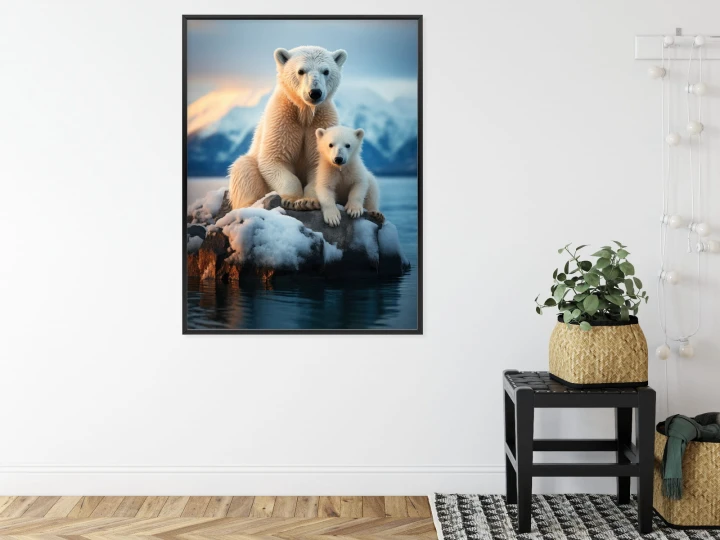 Plakat Misie Polarne Na Lodzie