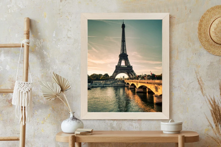 Plakat Sekwana U Stóp Wieży Eiffla