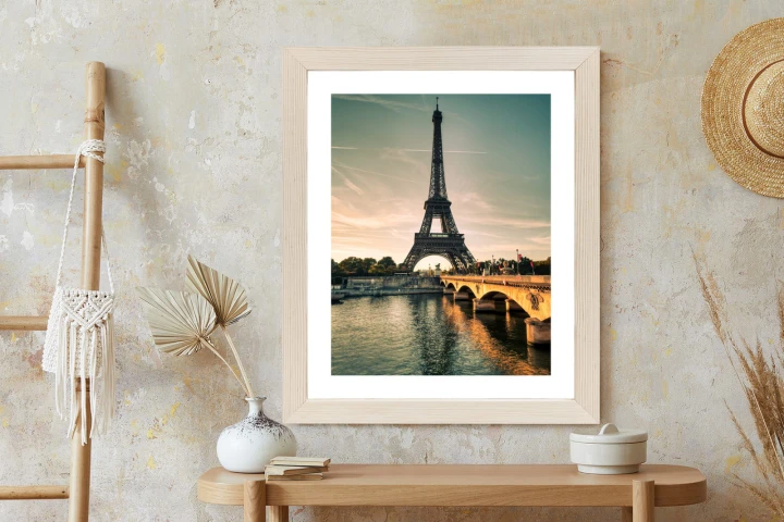 Plakat Sekwana U Stóp Wieży Eiffla