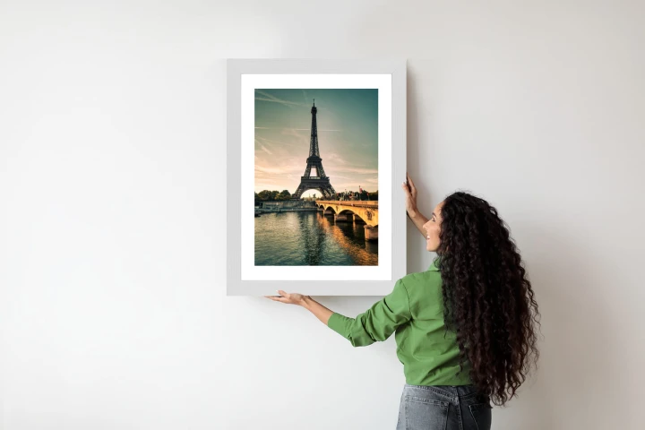 Plakat Sekwana U Stóp Wieży Eiffla