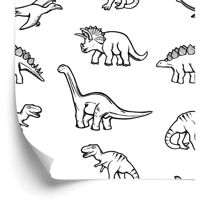 Tapeta Dla Dzieci W Dinozaury, Zwierzęta