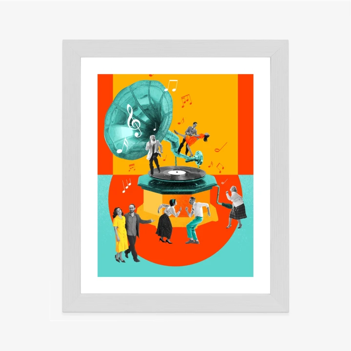 Plakat Wielokolorowy Kolaż Pop-Art