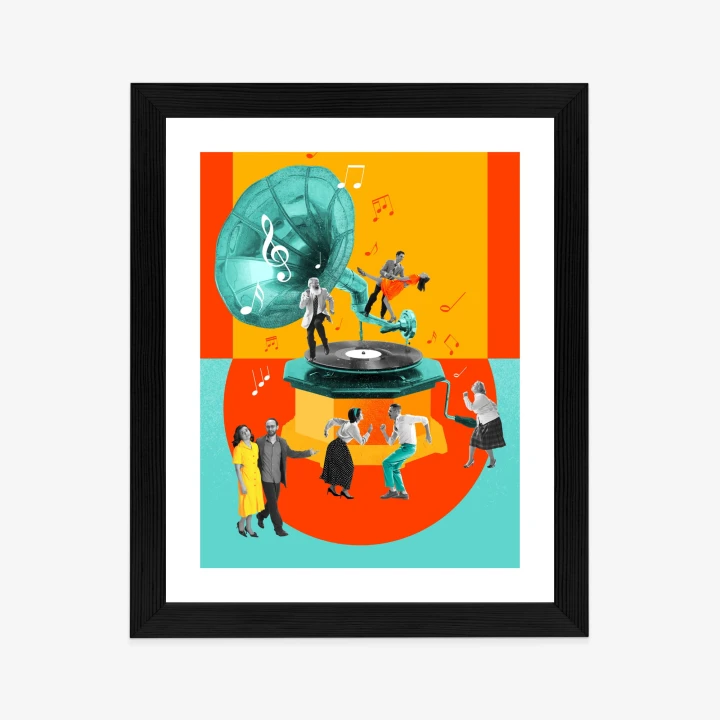 Plakat Wielokolorowy Kolaż Pop-Art