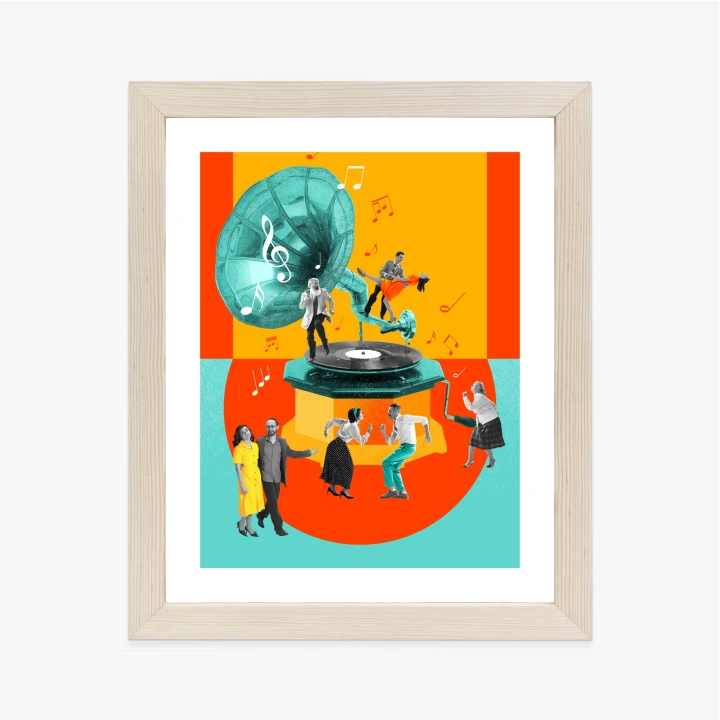 Plakat Wielokolorowy Kolaż Pop-Art