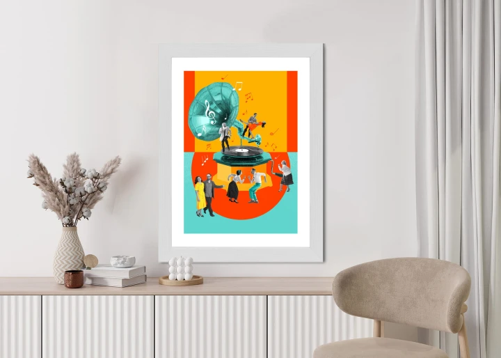Plakat Wielokolorowy Kolaż Pop-Art
