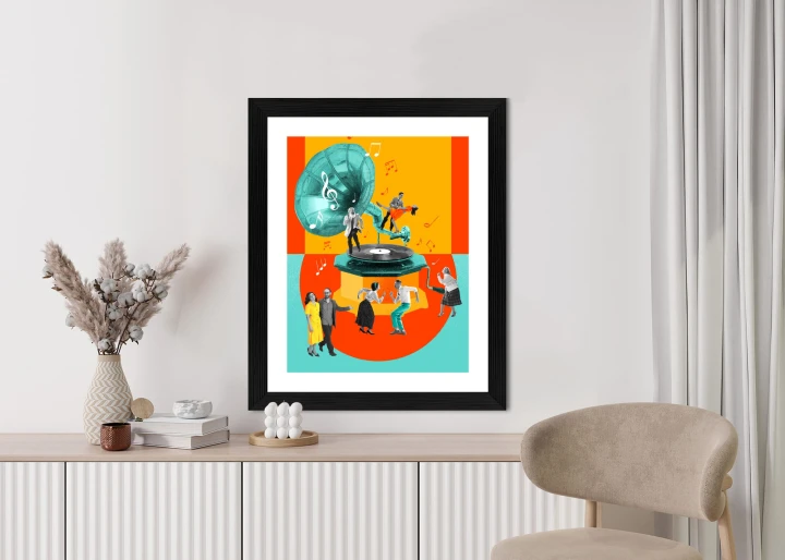 Plakat Wielokolorowy Kolaż Pop-Art