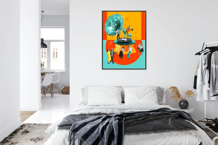 Plakat Wielokolorowy Kolaż Pop-Art