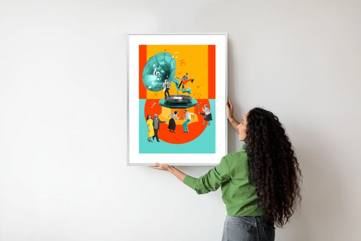 Plakat Wielokolorowy Kolaż Pop-Art