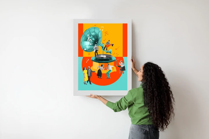 Plakat Wielokolorowy Kolaż Pop-Art