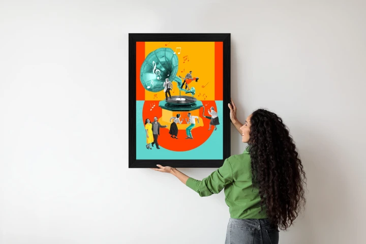 Plakat Wielokolorowy Kolaż Pop-Art