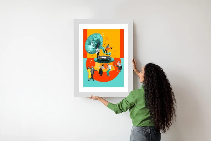 Plakat Wielokolorowy Kolaż Pop-Art