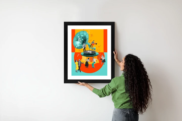 Plakat Wielokolorowy Kolaż Pop-Art