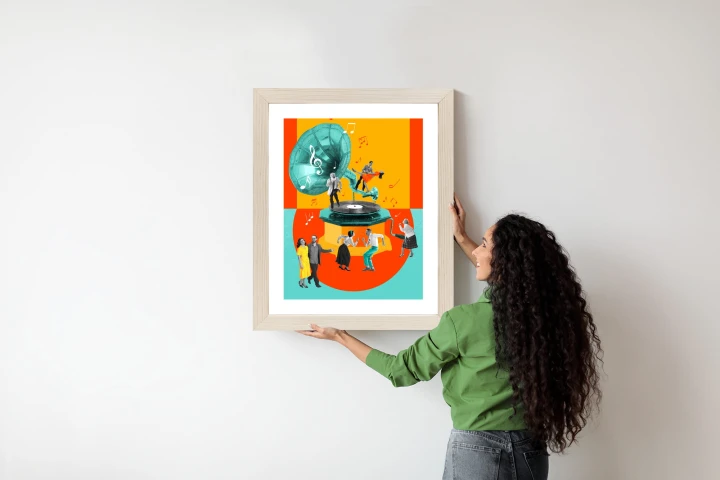 Plakat Wielokolorowy Kolaż Pop-Art