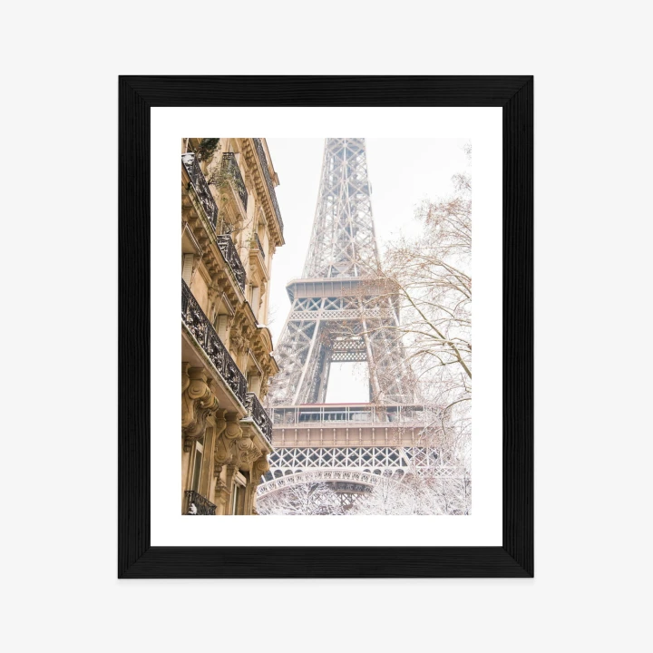 Plakat Wieża Eiffla W Paryżu Zimą