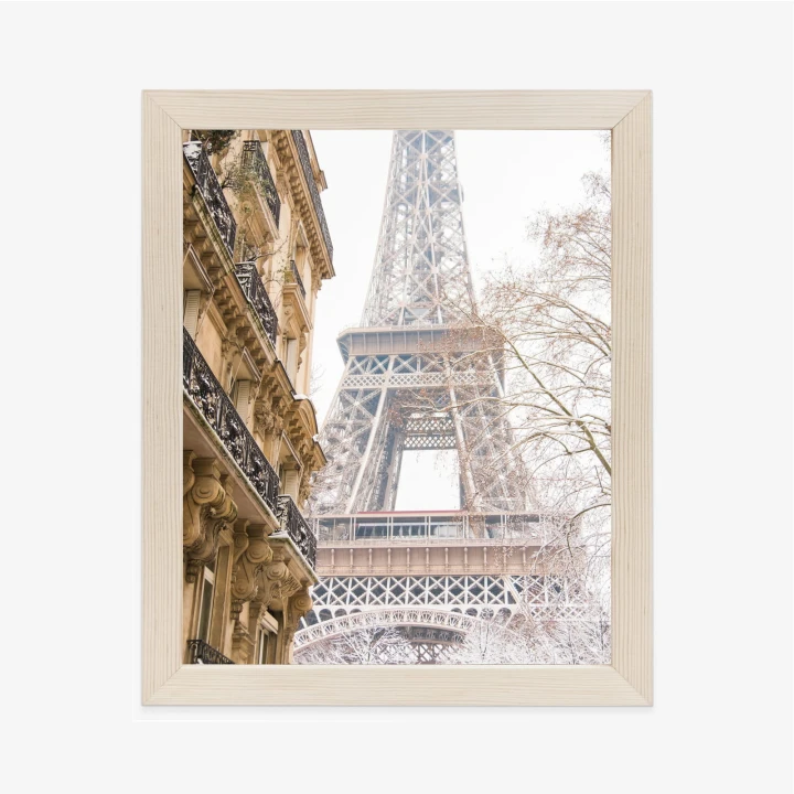 Plakat Wieża Eiffla W Paryżu Zimą