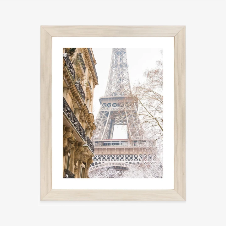 Plakat Wieża Eiffla W Paryżu Zimą