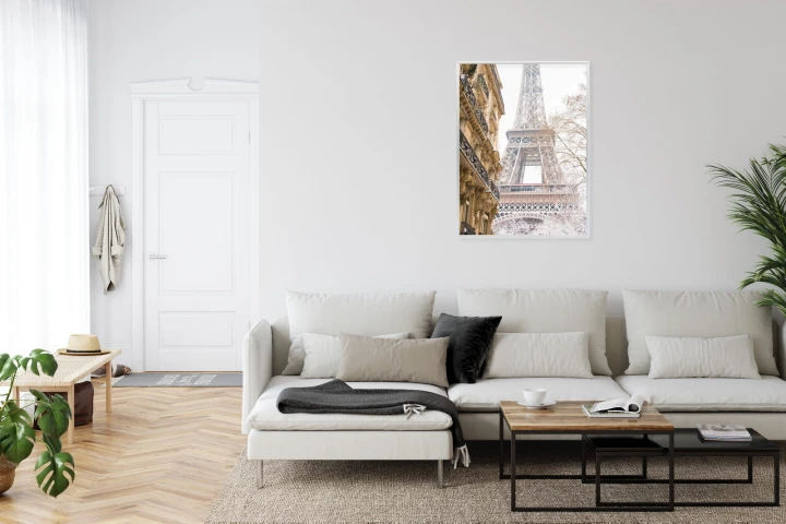 Plakat Wieża Eiffla W Paryżu Zimą