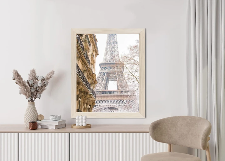 Plakat Wieża Eiffla W Paryżu Zimą