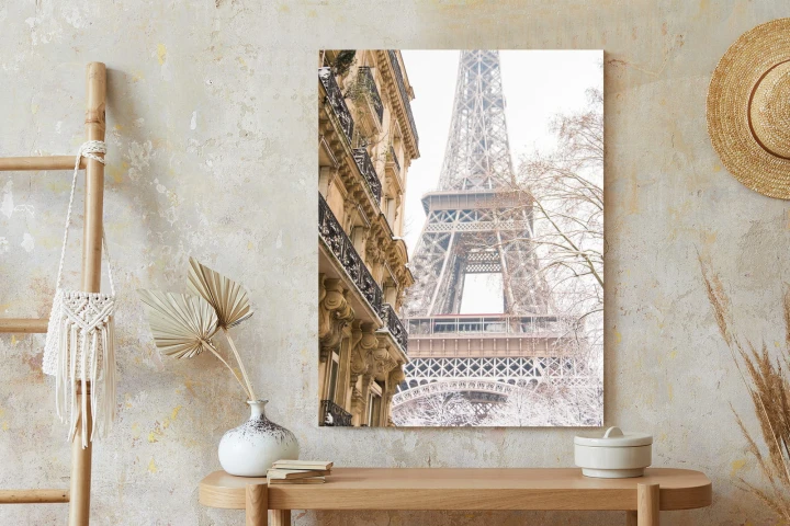 Plakat Wieża Eiffla W Paryżu Zimą