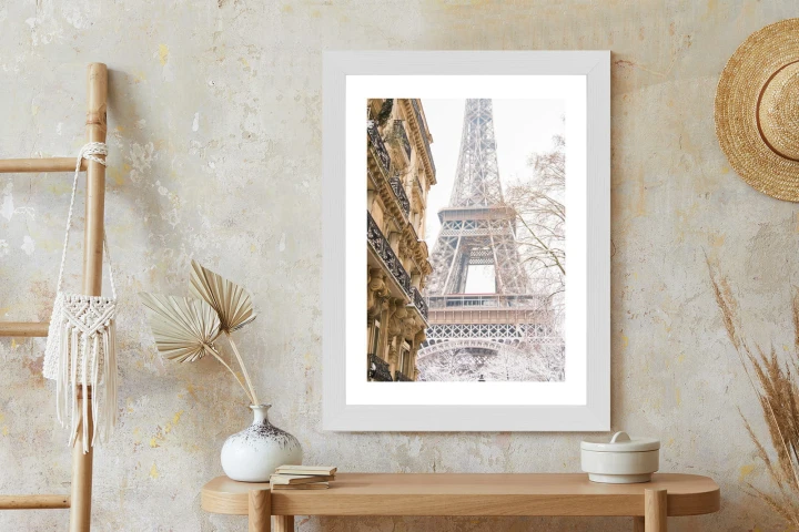 Plakat Wieża Eiffla W Paryżu Zimą