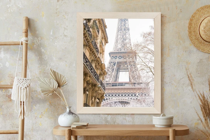 Plakat Wieża Eiffla W Paryżu Zimą