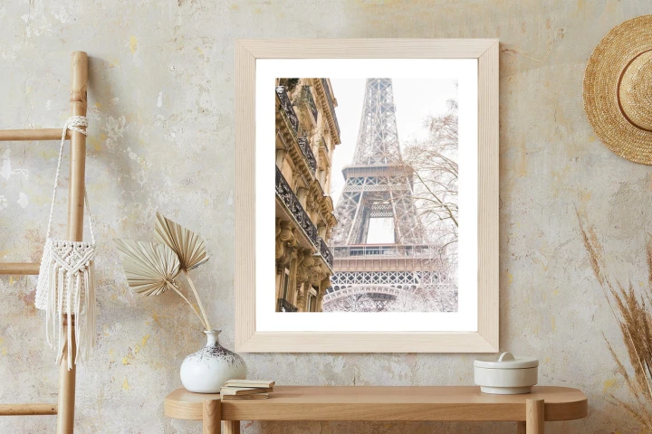 Plakat Wieża Eiffla W Paryżu Zimą