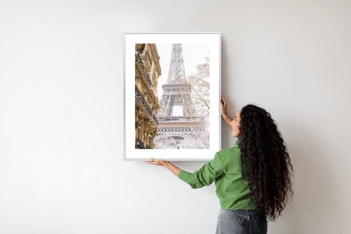 Plakat Wieża Eiffla W Paryżu Zimą