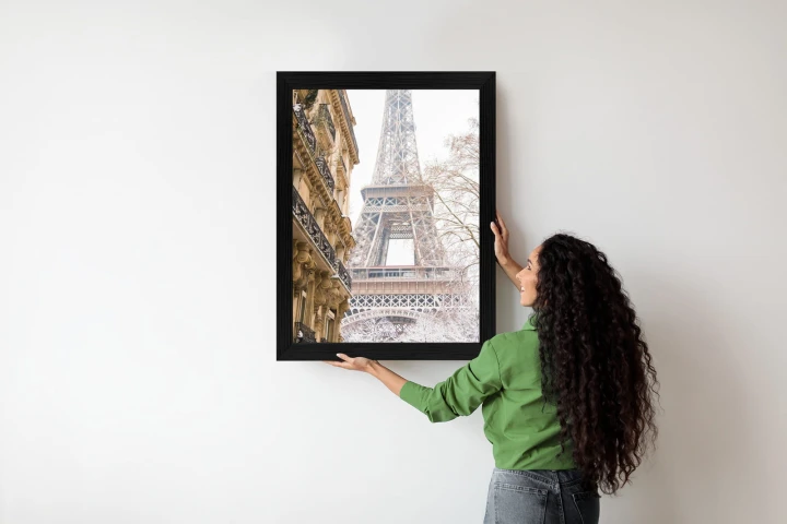 Plakat Wieża Eiffla W Paryżu Zimą